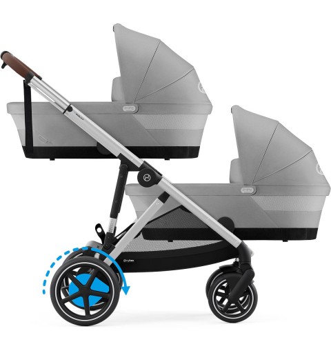 Cybex e-Gazelle S SLV rozwojowy wózek wielofunkcyjny, zestaw 2w1 z opcją 3w1 i 4w1 | Stone Grey